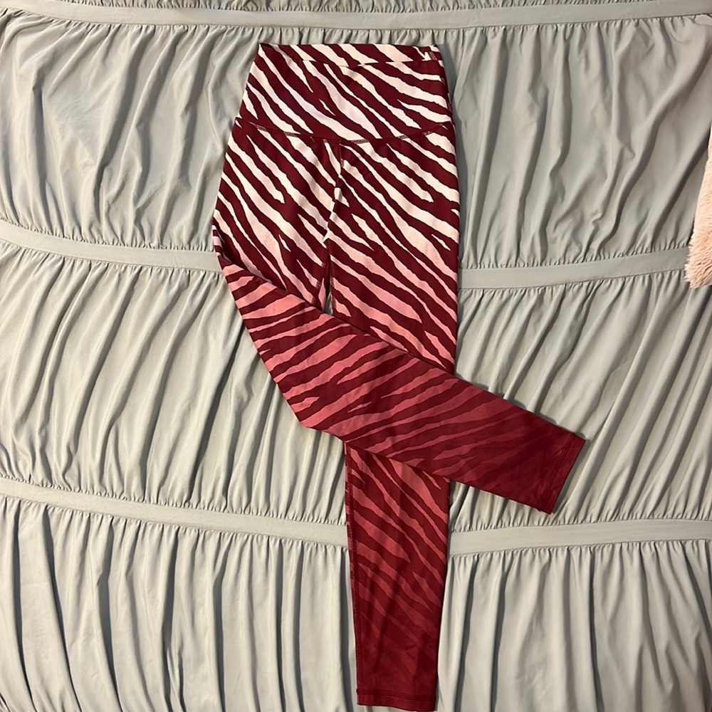 Aerie Red Zebra Print Leggings
